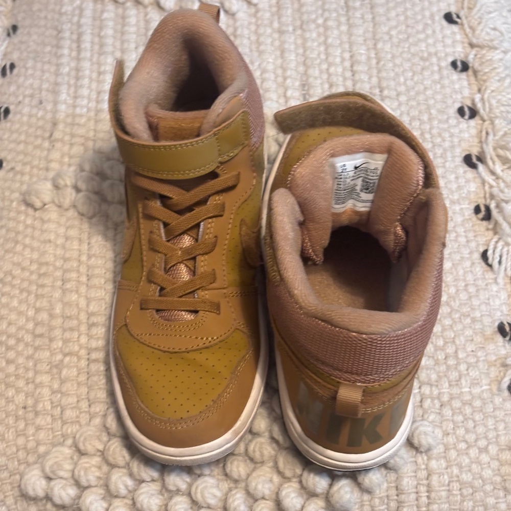 Nike Kid’s Air Force 1 High LV8 Wheat / Light Brown Size 2Y - Picture 8 of 9